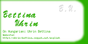 bettina uhrin business card
